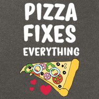 Pizza Fixes Everything Cotton Canvas Backpack