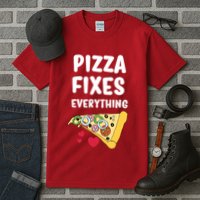 Pizza Fixes Everything Tall T-Shirt