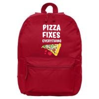 Pizza Fixes Everything 16 in Basic Backpack