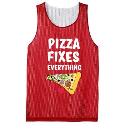 Pizza Fixes Everything Mesh Reversible Basketball Jersey Tank