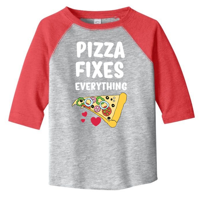 Pizza Fixes Everything Toddler Fine Jersey T-Shirt