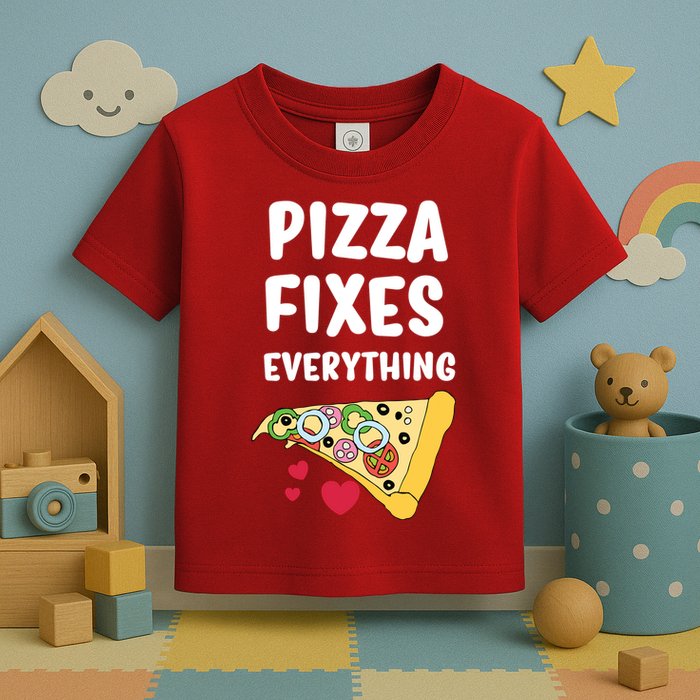 Pizza Fixes Everything Toddler T-Shirt