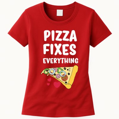 Pizza Fixes Everything Womens T-Shirt