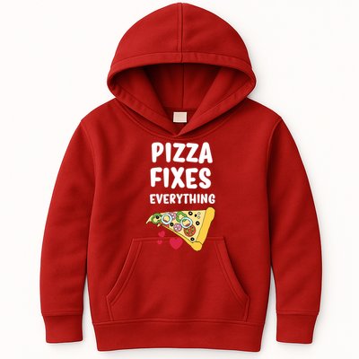 Pizza Fixes Everything Kids Hoodie