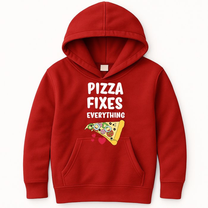Pizza Fixes Everything Kids Hoodie
