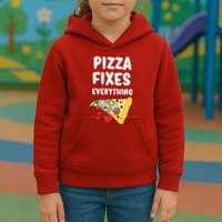 Pizza Fixes Everything Kids Hoodie