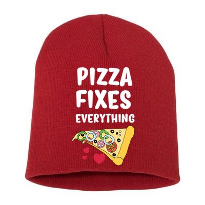 Pizza Fixes Everything Short Acrylic Beanie