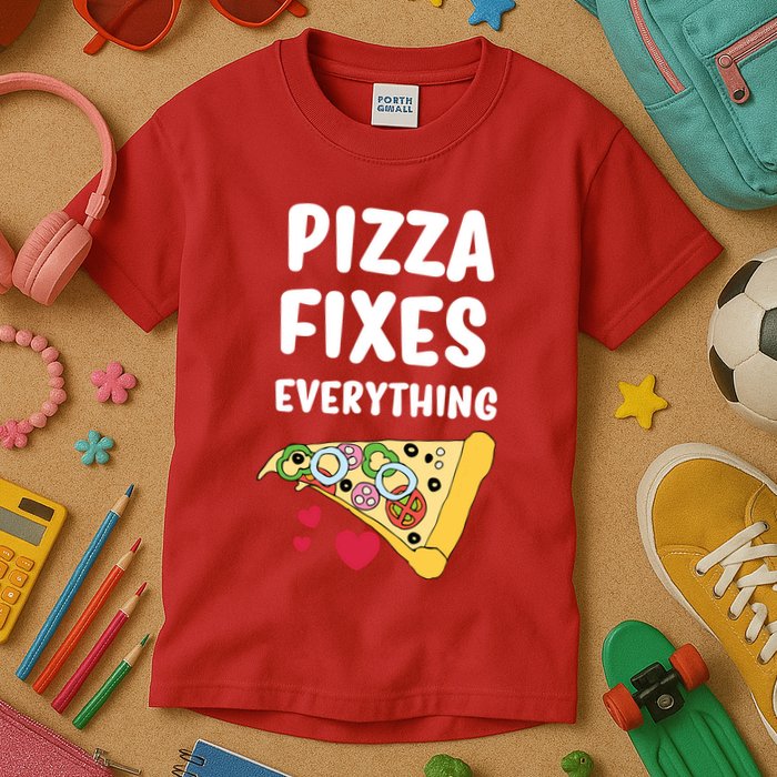 Pizza Fixes Everything Kids T-Shirt