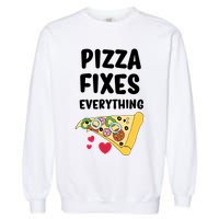 Pizza Fixes Everything Garment-Dyed Sweatshirt