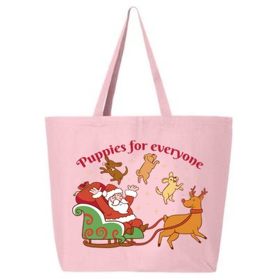 Puppies For Everyone Funny Santa Christmas 25L Jumbo Tote