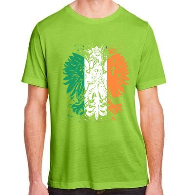 Polish Flag Eagle Irish Flag Colors Gift Great Gift Adult ChromaSoft Performance T-Shirt