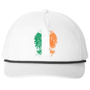 Polish Flag Eagle Irish Flag Colors Gift Great Gift Snapback Five-Panel Rope Hat