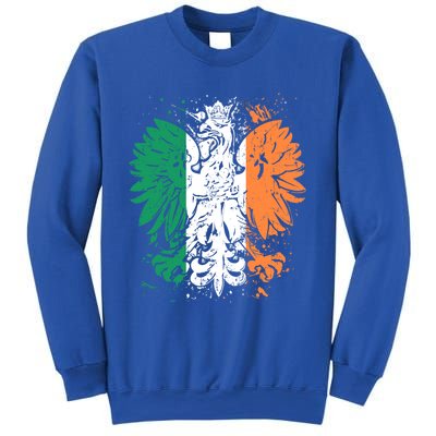 Polish Flag Eagle Irish Flag Colors Gift Great Gift Sweatshirt