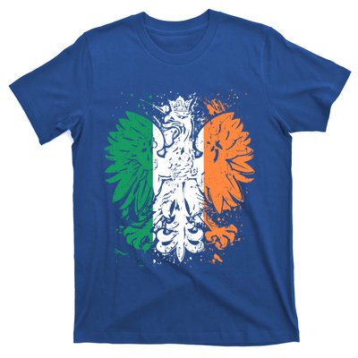 Polish Flag Eagle Irish Flag Colors Gift Great Gift T-Shirt