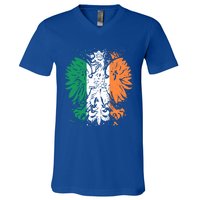 Polish Flag Eagle Irish Flag Colors Gift Great Gift V-Neck T-Shirt