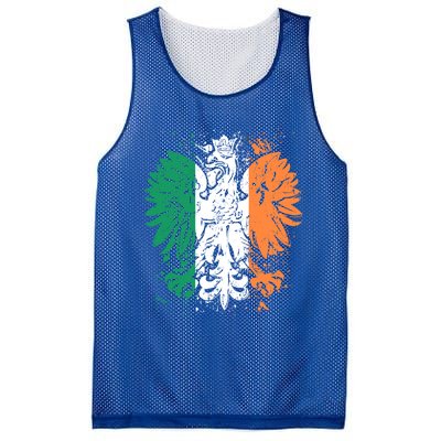 Polish Flag Eagle Irish Flag Colors Gift Great Gift Mesh Reversible Basketball Jersey Tank