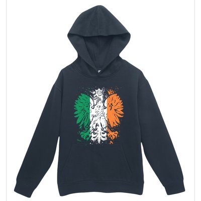 Polish Flag Eagle Irish Flag Colors Gift Great Gift Urban Pullover Hoodie