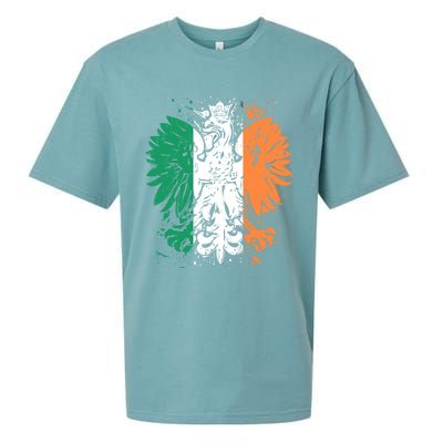 Polish Flag Eagle Irish Flag Colors Gift Great Gift Sueded Cloud Jersey T-Shirt