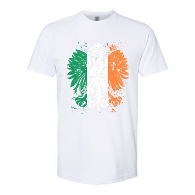 Polish Flag Eagle Irish Flag Colors Gift Great Gift Softstyle CVC T-Shirt