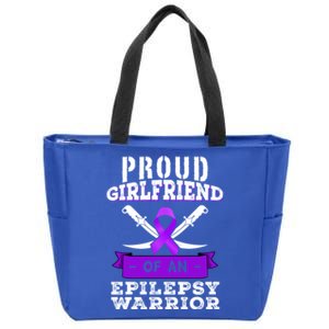 Proud Friend Epilepsy Warrior Seizure Disorder Awareness Gift Zip Tote Bag