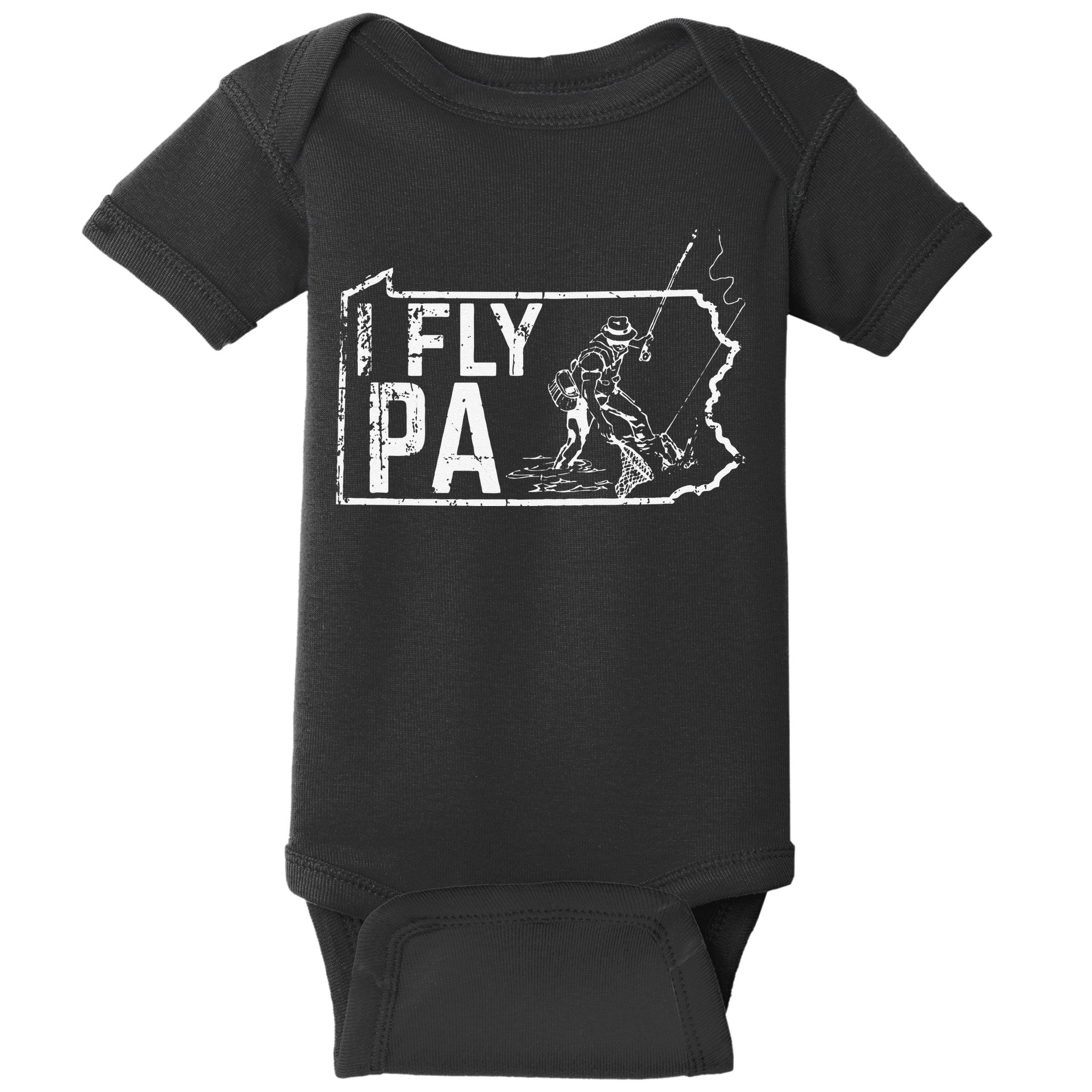 Pennsylvania Fly Fishing Fisherman Baby Bodysuit
