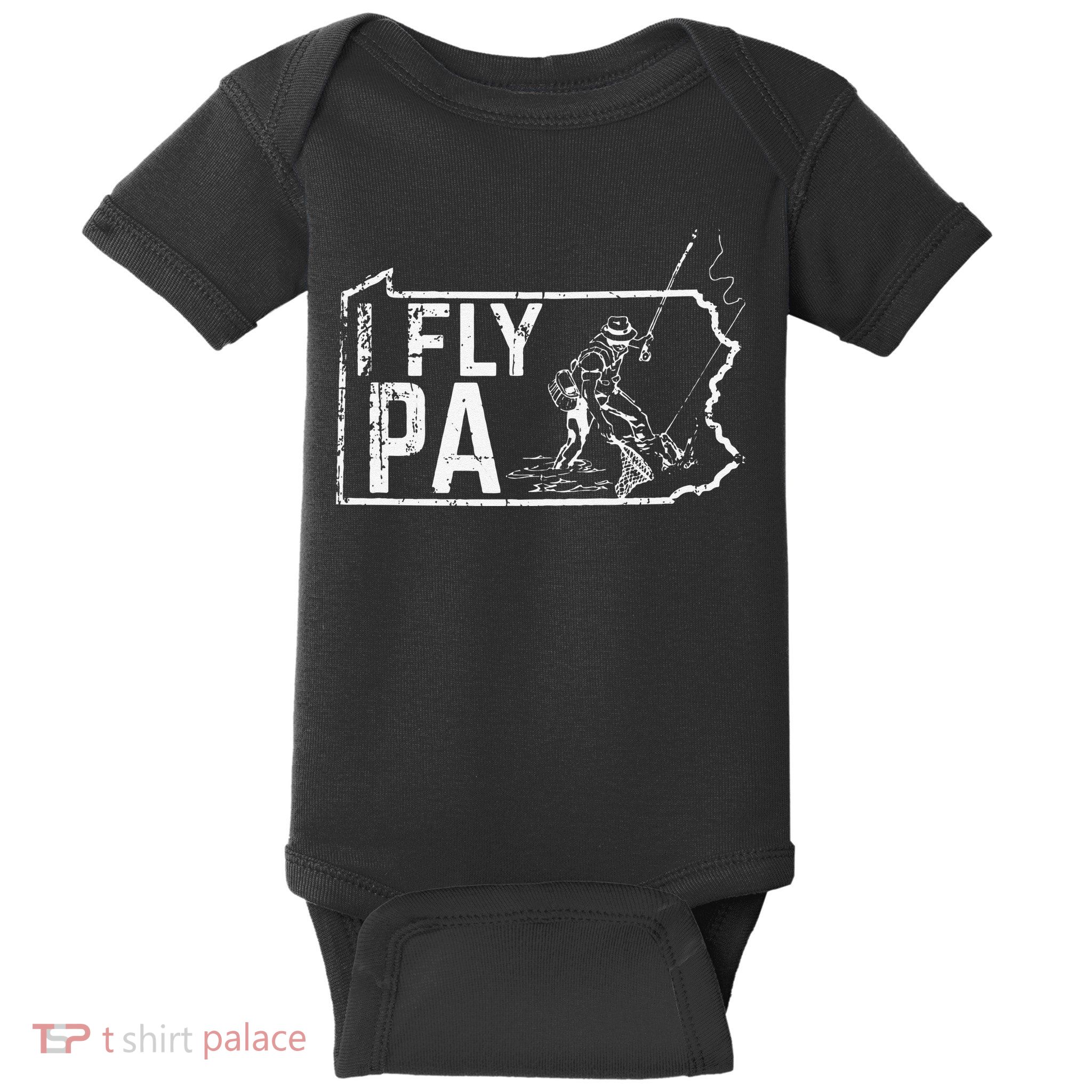 Pennsylvania Fly Fishing Fisherman Baby Bodysuit