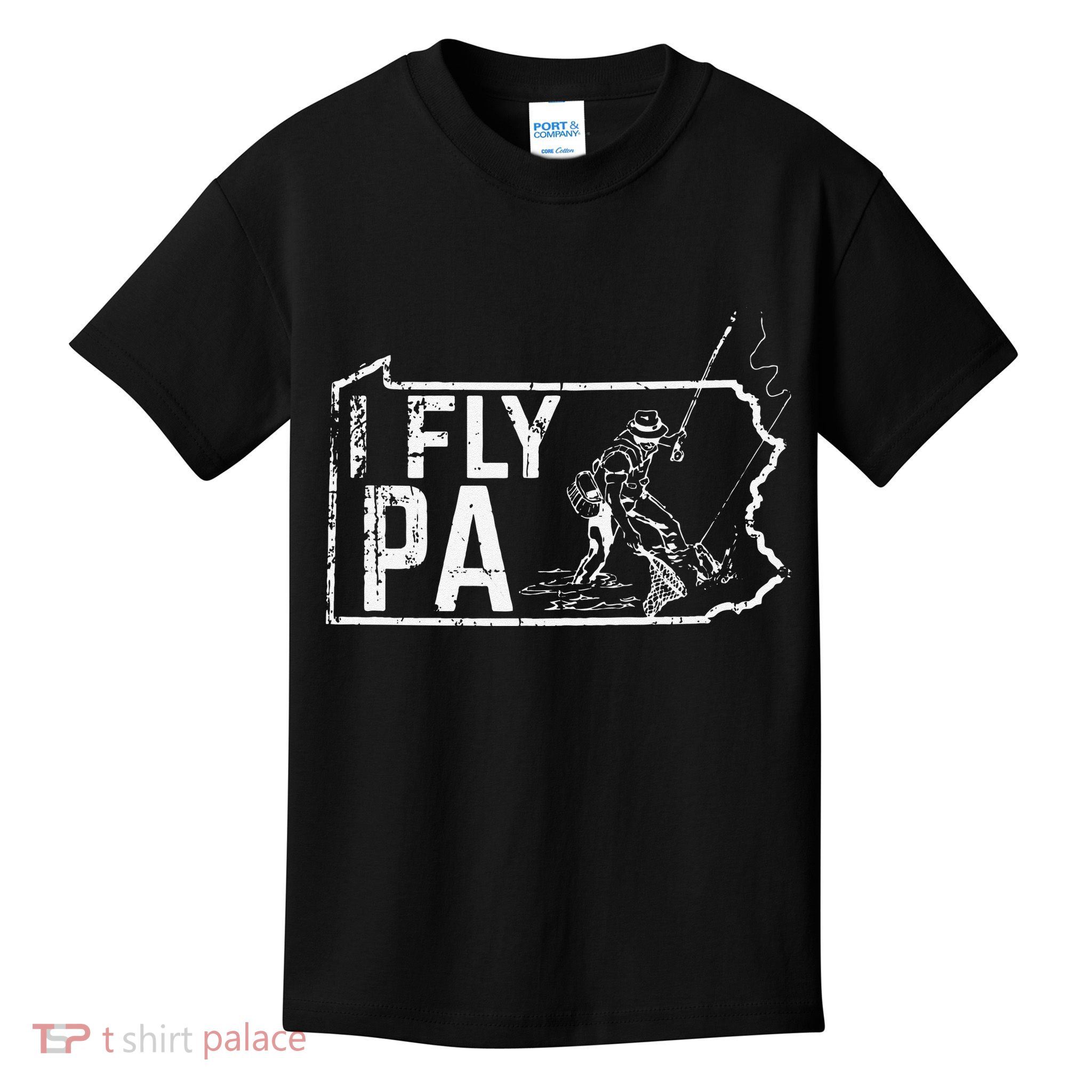 Pennsylvania Fly Fishing Fisherman Kids T-Shirt