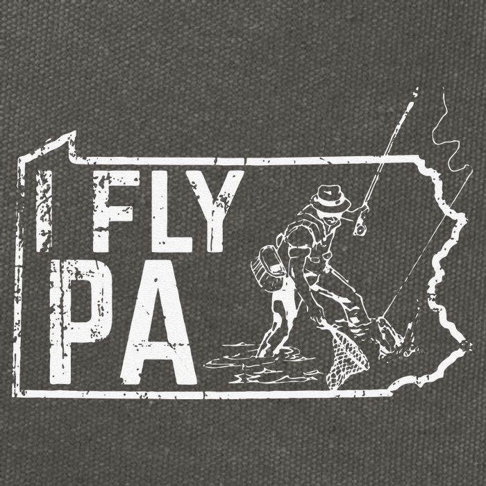 Pennsylvania Fly Fishing Fisherman Cotton Canvas Backpack