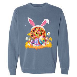 Pizza Fast Food Lover Easter Egg Funny Pizza Easter Sunday Great Gift Garment-Dyed Sweatshirt