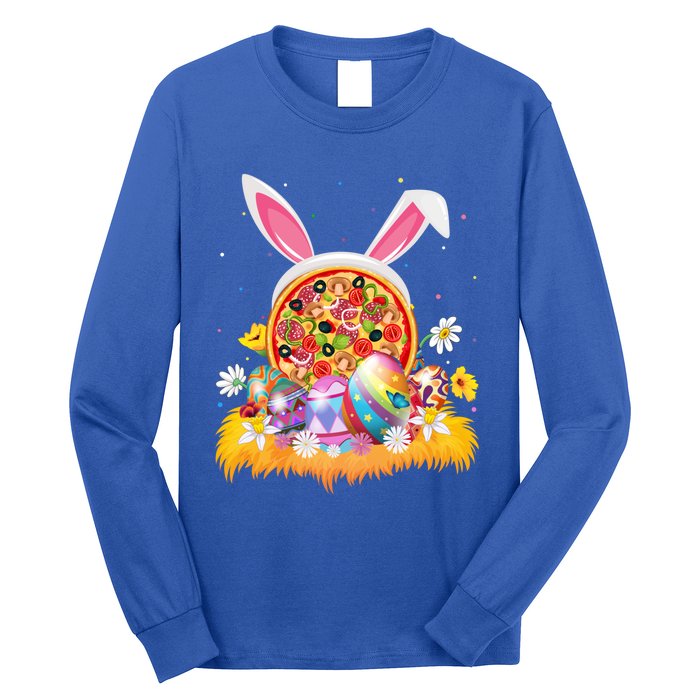 Pizza Fast Food Lover Easter Egg Funny Pizza Easter Sunday Great Gift Long Sleeve Shirt