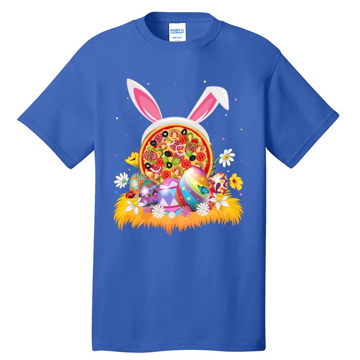 Pizza Fast Food Lover Easter Egg Funny Pizza Easter Sunday Great Gift Tall T-Shirt