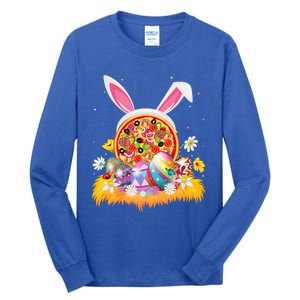 Pizza Fast Food Lover Easter Egg Funny Pizza Easter Sunday Great Gift Tall Long Sleeve T-Shirt