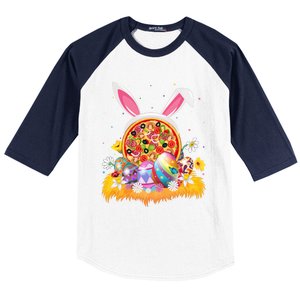 Pizza Fast Food Lover Easter Egg Funny Pizza Easter Sunday Great Gift Baseball Sleeve Shirt