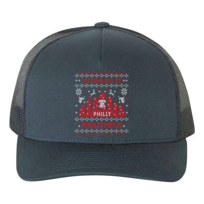 Philly Faithful Funny Philadelphia Philly Fan Ugly Christmas Yupoong Adult 5-Panel Trucker Hat