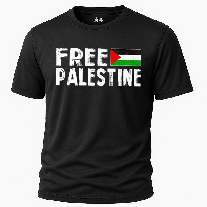 Palestine Flag Free Gaza Palestinian Proud Free Palestine Cooling Performance Crew T-Shirt
