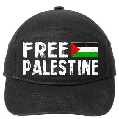 Palestine Flag Free Gaza Palestinian Proud Free Palestine 7-Panel Snapback Hat