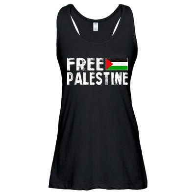 Palestine Flag Free Gaza Palestinian Proud Free Palestine Ladies Essential Flowy Tank