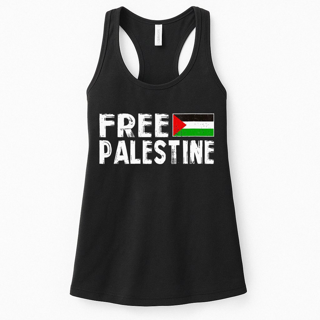 Palestine Flag Free Gaza Palestinian Proud Free Palestine Womens Tank Top