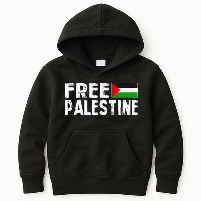 Palestine Flag Free Gaza Palestinian Proud Free Palestine Kids Hoodie
