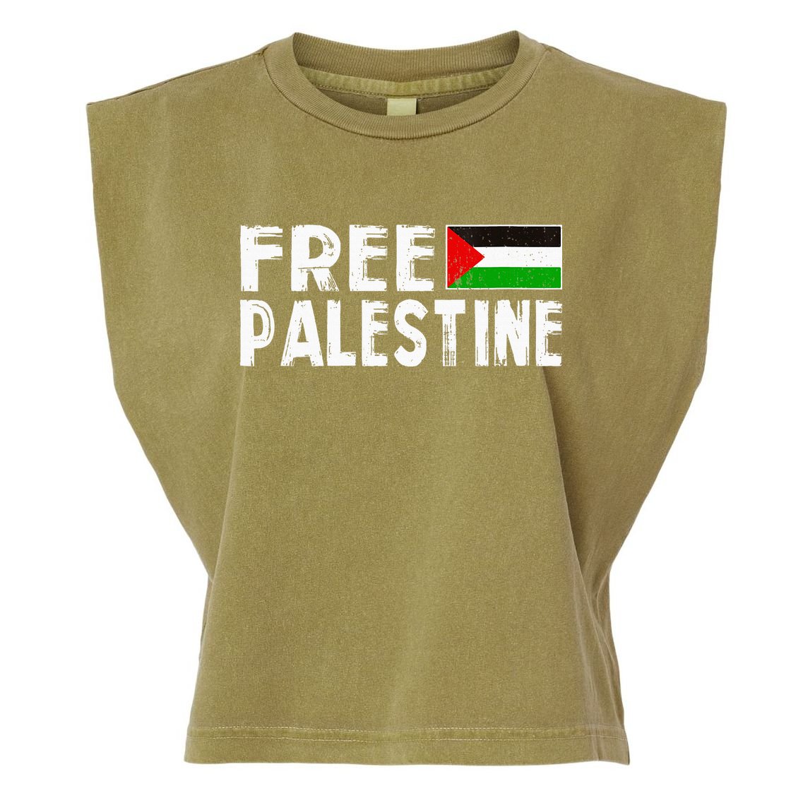 Palestine Flag Free Gaza Palestinian Proud Free Palestine Garment-Dyed Women's Muscle Tee