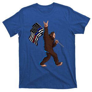 Police Fire First Responder Flag For Bigfoot Rock And Roll T-Shirt