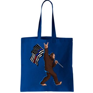 Police Fire First Responder Flag For Bigfoot Rock And Roll Tote Bag