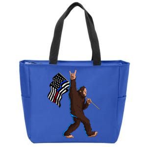 Police Fire First Responder Flag For Bigfoot Rock And Roll Zip Tote Bag