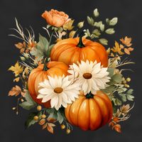 Pumpkin Fall Floral Festive Adult Drive Performance Visor