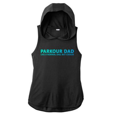 Parkour Father Free Running Parkour Dad Gift Ladies PosiCharge Tri-Blend Wicking Draft Hoodie Tank