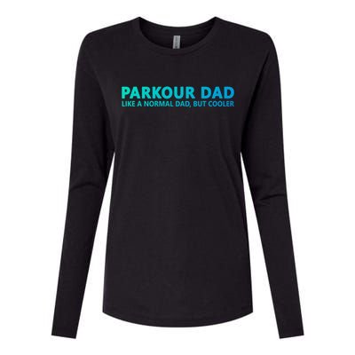 Parkour Father Free Running Parkour Dad Gift Womens Cotton Relaxed Long Sleeve T-Shirt