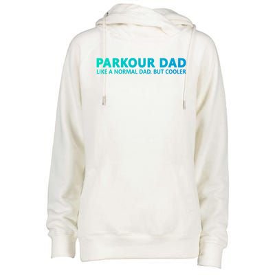 Parkour Father Free Running Parkour Dad Gift Womens Funnel Neck Pullover Hood