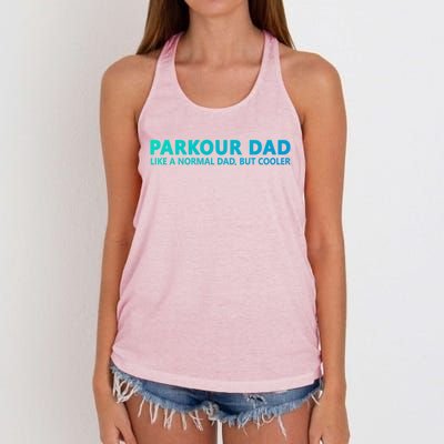 Parkour Father Free Running Parkour Dad Gift Women's Knotted Racerback Tank