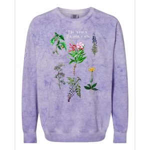 Poisonous Flowers Fleur Fatale Plant Halloween Gift Colorblast Crewneck Sweatshirt