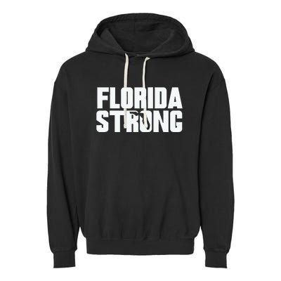 Pray For Florida Strong Garment-Dyed Fleece Hoodie